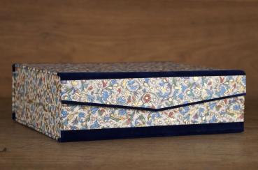 Preview: Velvet blue box for archiving keep order Papeterie Schreibweise